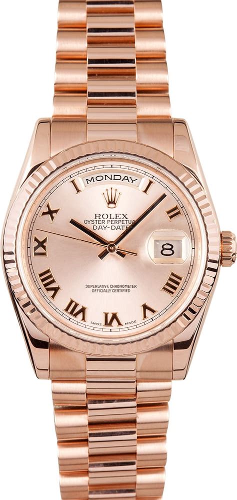 pink gold rolex presidential|pre owned rolex president gold.